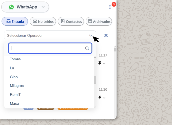 Varios asesores atendiendo desde un mismo número de WhatsApp